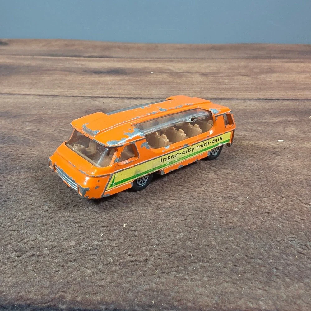 Corgi Inter-City Mini-Bus Kids OS Orange Good Vintage Diecast Toy Great Britain